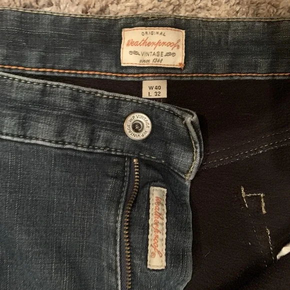 Weatherproof Fleece Lined Jeans Men's Size 40x32 Dark Wash - Picture 3 of 11